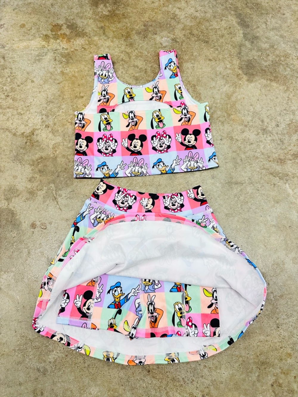 Disney Character Crop Top & Skirt Set - Pastel Multicolor - Picture 5 of 5